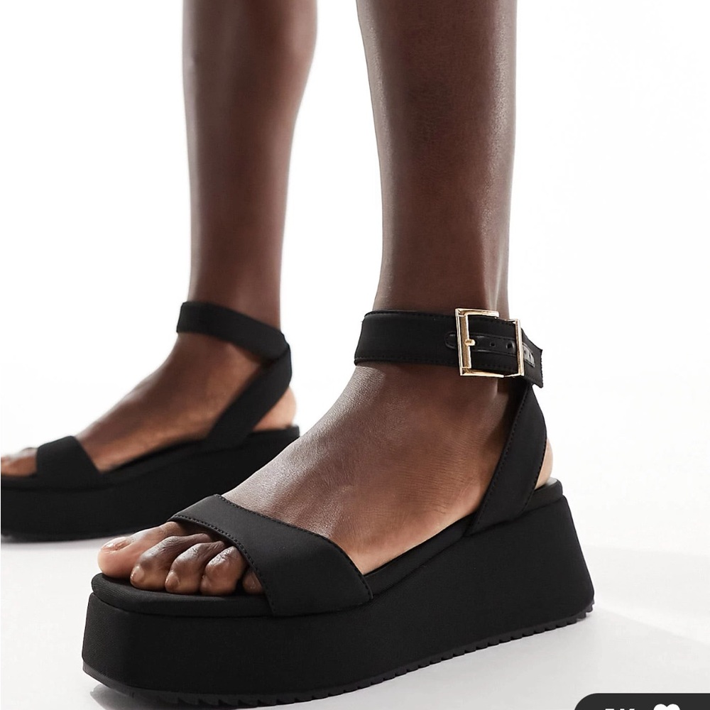 ASOS platform sandals in black